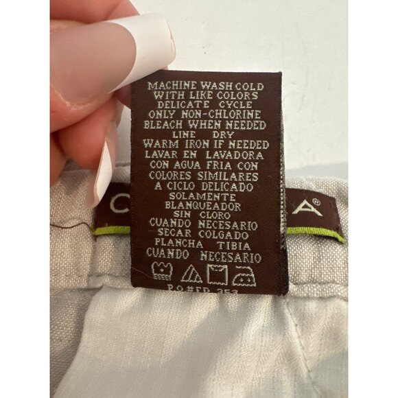 Cubavera Men Pants Sz M Ivory Linen/Rayon Drawstring Beachy Resort Cruise Casual - Picture 7 of 12